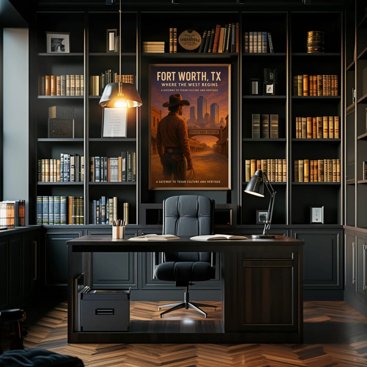 Fort Worth, TX Where the West Begins Poster