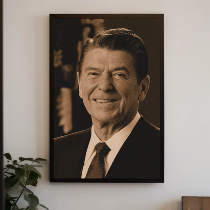 Ronald Reagan 40th President Sepia Photo