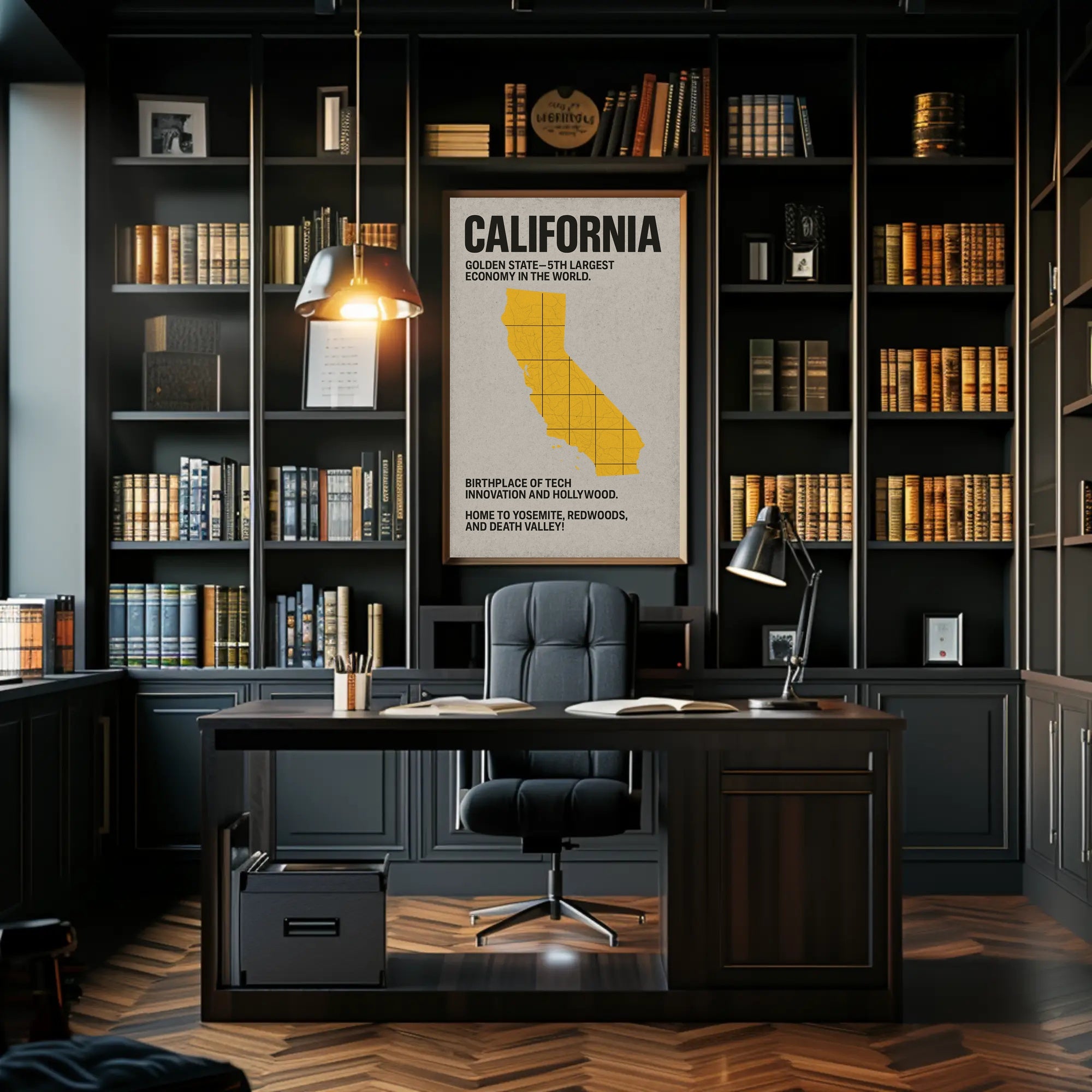 California Golden State Vintage Poster Print PosterGoat
