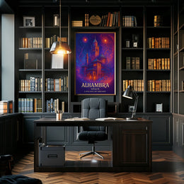 Alhambra Enchantment: Vintage Dreamscape Art Poster