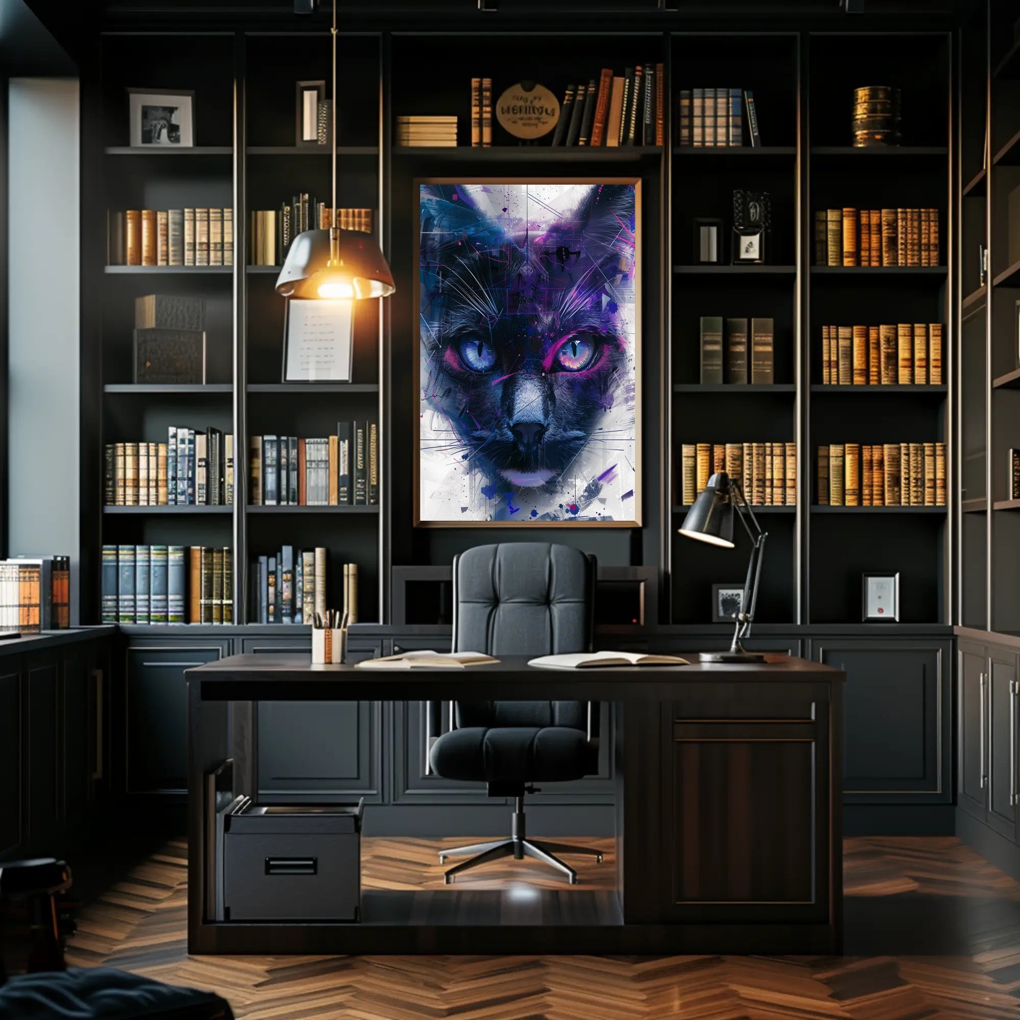 Cosmic Feline Art Print Poster for Home Decor and Wall Art PosterGoat