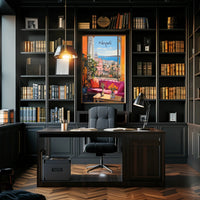 Napoli Scenic View from Open Window Poster