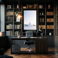 Tranquil Winter Landscape Minimalistic Artistic Poster