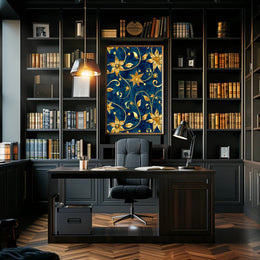 Luxurious Floral Baroque Art Nouveau Design Artistic Poster