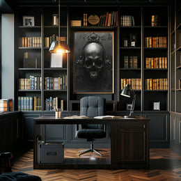 Gothic Skull Art Poster PosterGoat