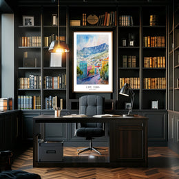 Cape Town Cityscape Watercolor Art Poster Urban or Cityscape Poster PosterGoat