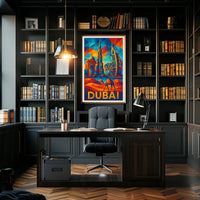 Vibrant Dubai Poster Premium Archival Print 18x24 For Homes
