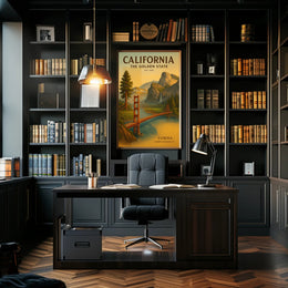 California The Golden State Poster PosterGoat