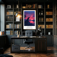Komodo Dragon Sunset in Indonesia: National Park Poster