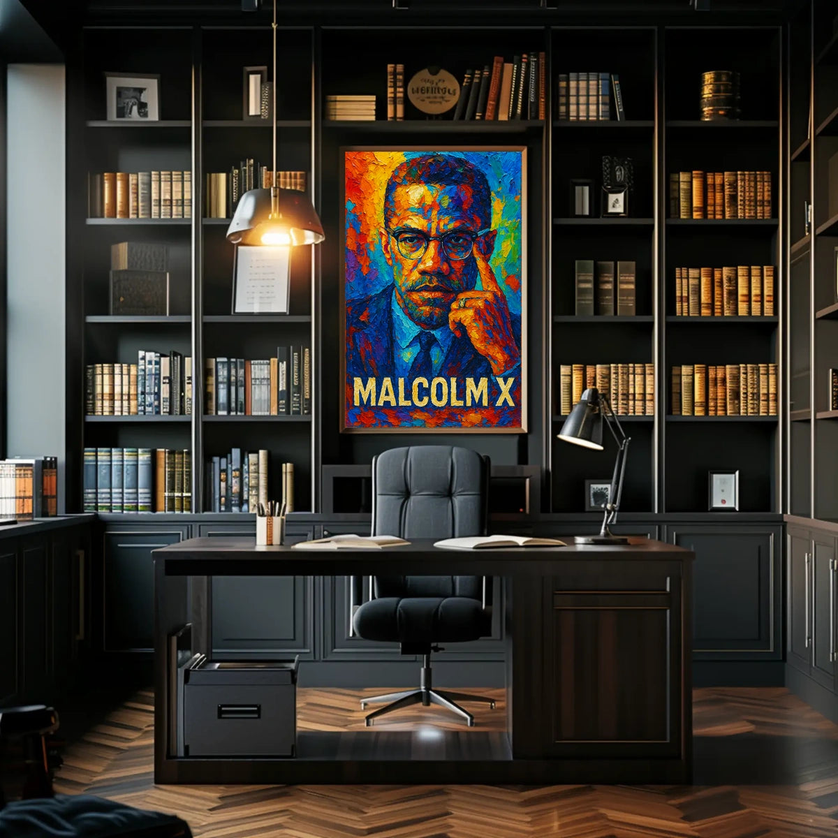Malcolm X Visionary Leader Poster