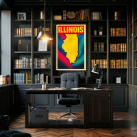 Vibrant Illinois Poster