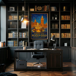 Kansas City Plaza In Gold Poster