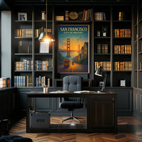 Golden Gate Bridge Sunset Urban or Cityscape Poster
