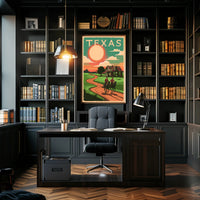 Texas Sunset Ride Poster