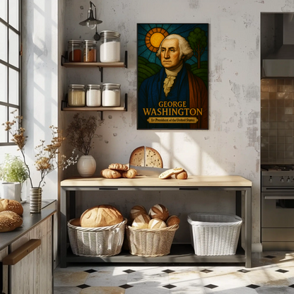 George Washington First President Portrait Travel Poster
