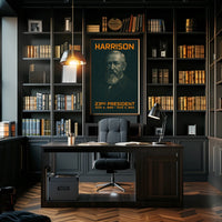 Benjamin Harrison 23rd President of the United States Techno Schematic Poster