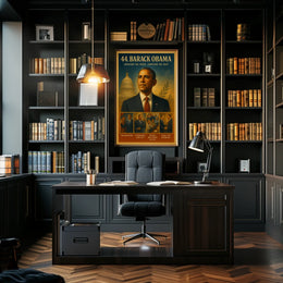 Obama Portrait Political Art Print: Presidential Poster