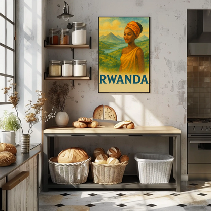 Rwanda Woman Valley Pride Poster Travel