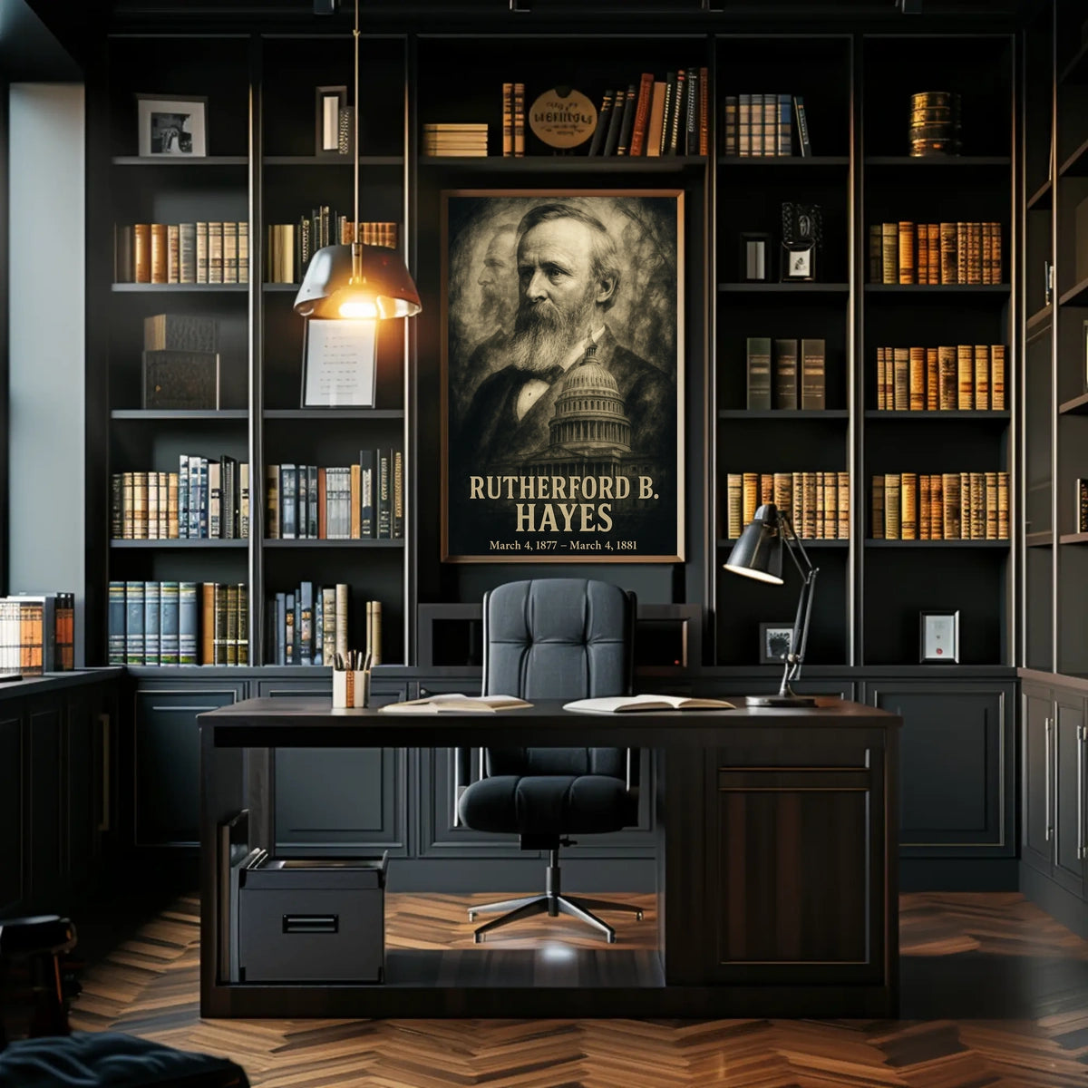 Rutherford B. Hayes 19th President of the United States Double Exposure Poster