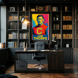 Jim Thorpe Iconic Athlete Poster