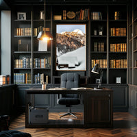 Winter Serenity Cabin in Snowy Alps National Park Poster