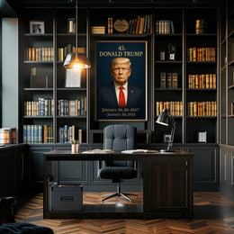 Donald Trump Presidential Era Photorealistic Political or Propaganda Poster PosterGoat
