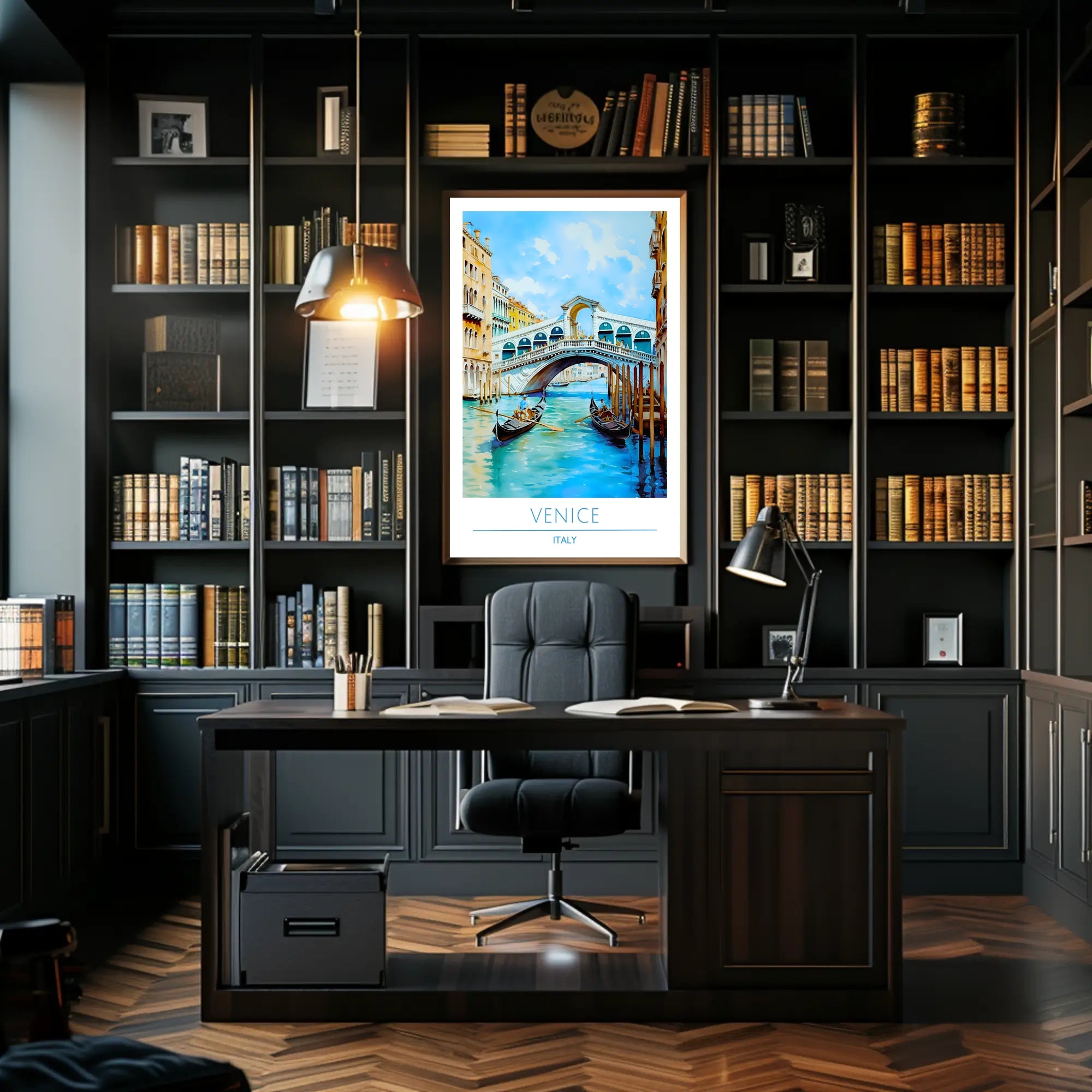 Gondolas on the Grand Canal Poster