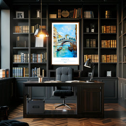 Gondolas on the Grand Canal Poster