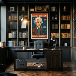 Albert Einstein Relativity Vintage Cosmic Science Inspiration Timeless Iconic Wall Art Poster