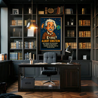 Einstein Relativity Vintage Science Poster