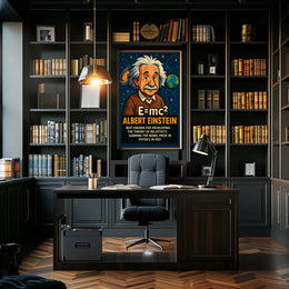 Einstein Relativity Vintage Science Poster