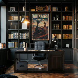 Vintage Locomotive Art Steampunk Heritage Poster