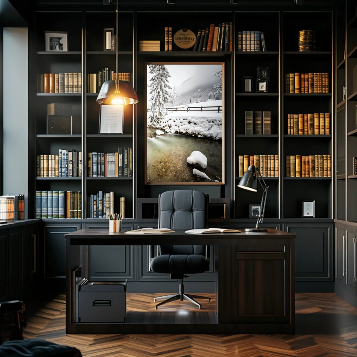 Serene Winter Landscape Tranquility National Park Poster