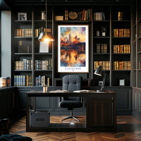 Cleveland Skyline at Sunset Poster PosterGoat