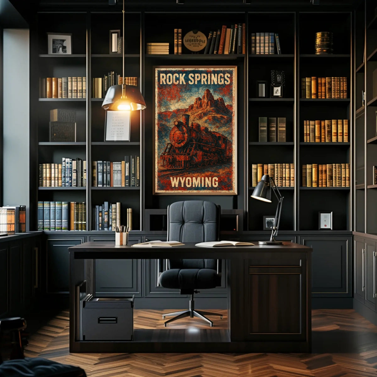 Vintage Steam Locomotive Travel Collectors Poster