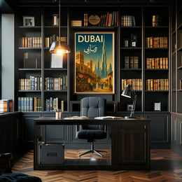 Discover Dubai Poster A Blend Of Tradition And Modernity