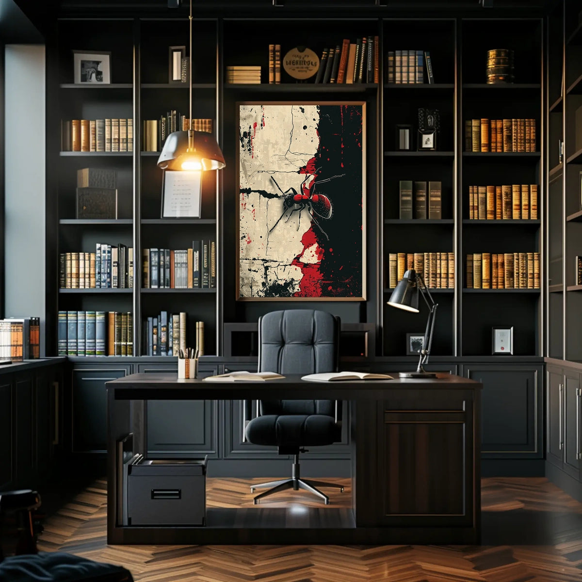 Ant On Abstract Canvas Abstract Poster