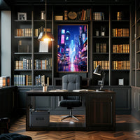 Neon Cityscape Poster