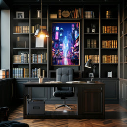 Neon Cityscape Poster
