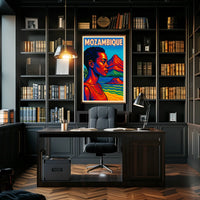 Vibrant Portrait Of Mozambique Poster