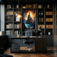 Enchanted Castle At Sunset Poster