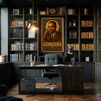 Malcolm X Iconic Leader Poster