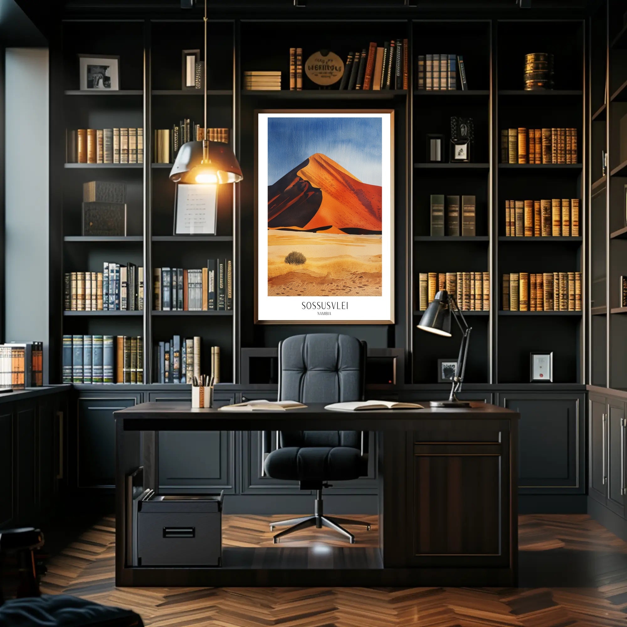 Sossusvlei Sand Dunes Namibia Travel Poster PosterGoat