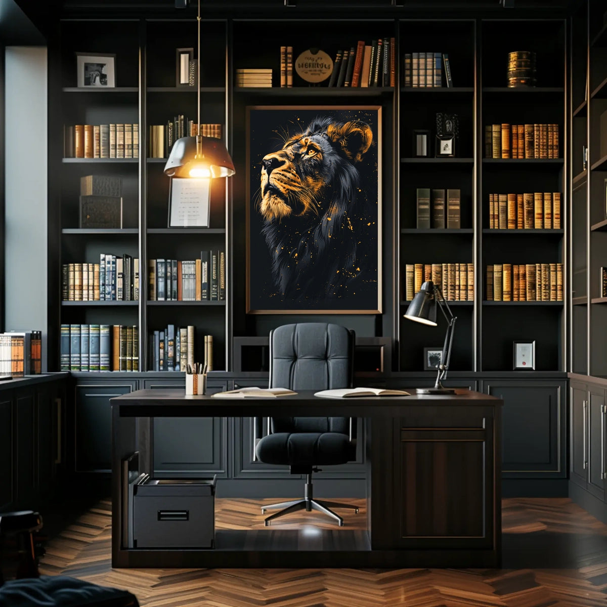 Majestic Lion Portrait Poster