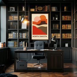 North Dakota Landscape Art Poster