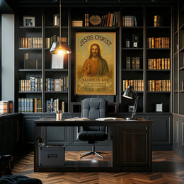 Jesus Christ Vintage Religious Poster - Cultural or Heritage Poster