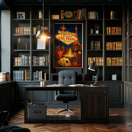 Las Vegas Poster for Home Decor Lovers Neon Nightlife