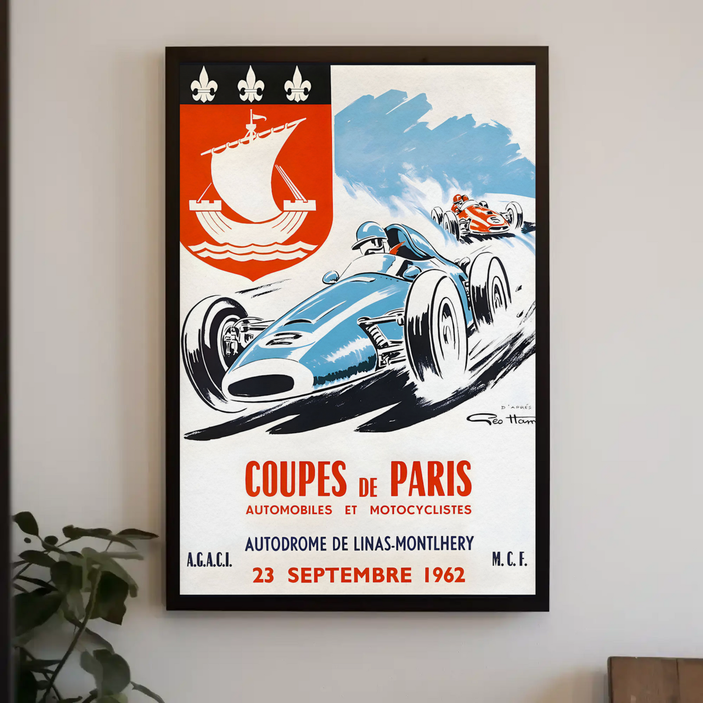 Coupes de Paris – 1962 Vintage Racing Poster