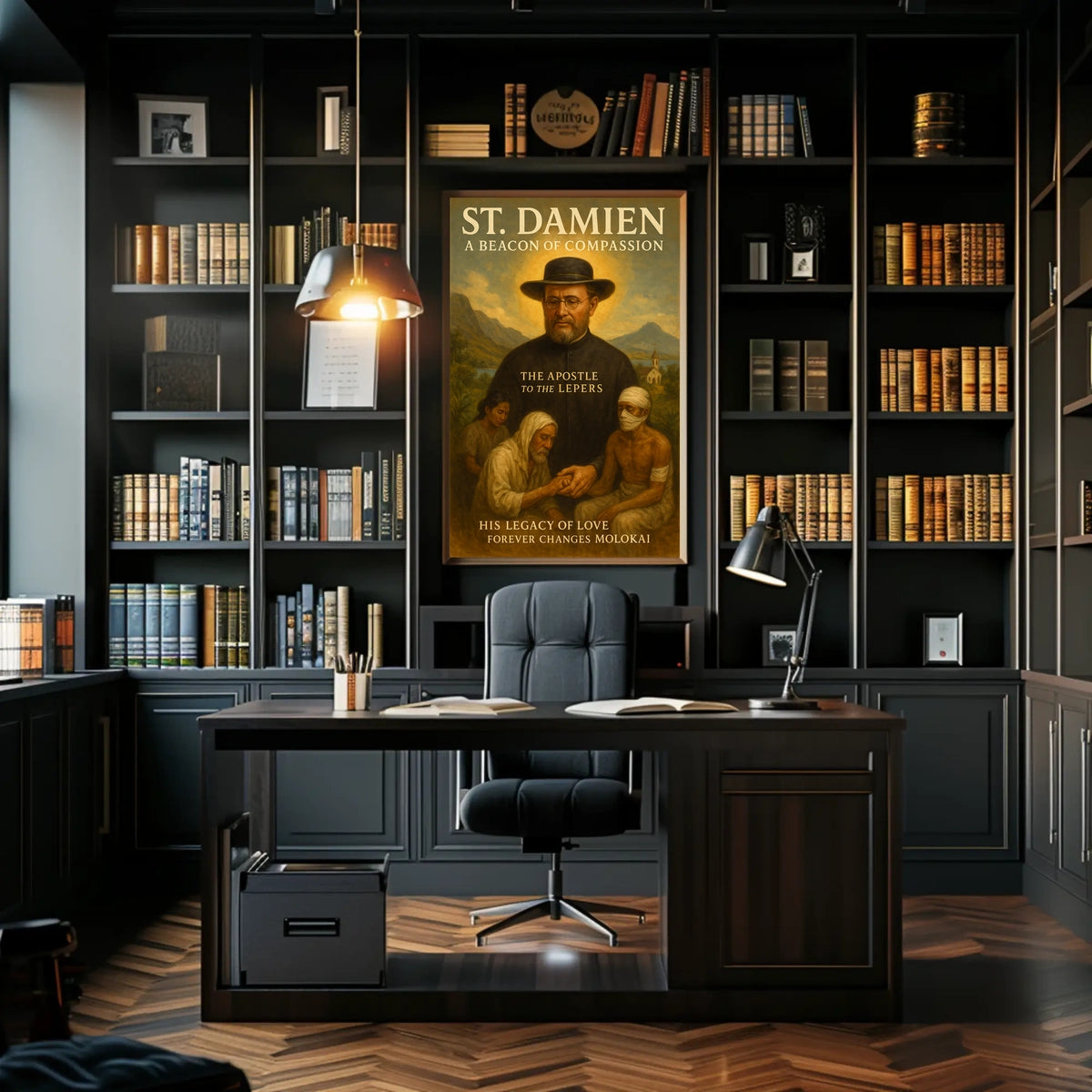 St. Damien A Beacon of Compassion Poster