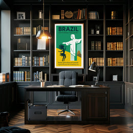 Brazil Carnival and Christ the Redeemer Poster PosterGoat